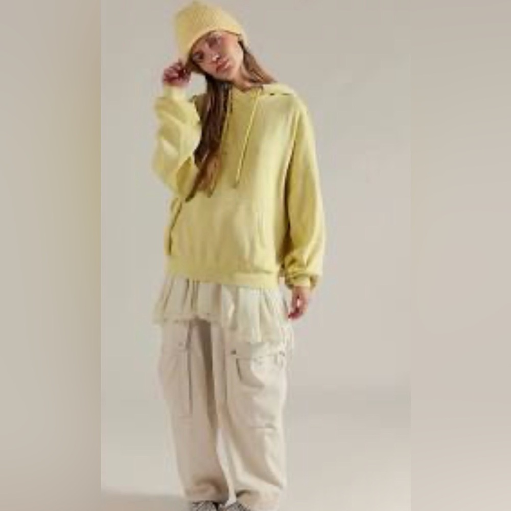 We The Free Of A Feather Hoodie in Glazed Lemon